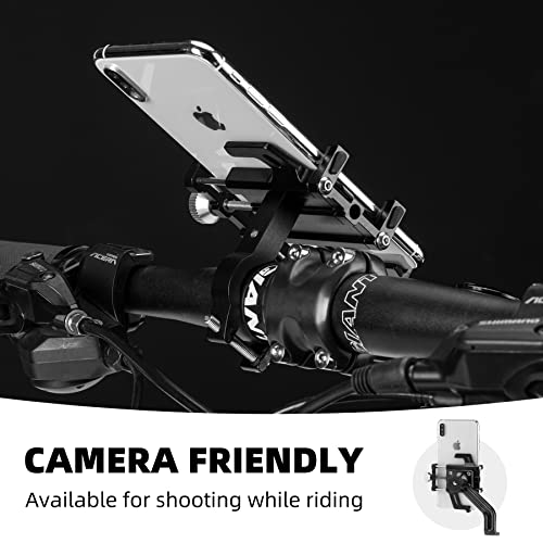 Rockbros Bike Phone Mount Holder Motorcycle & Bicycle Handlebar Cell Phone Holder 360° Rotatable Aluminum Phone Clip For Iphone 11 12 13 Pro Max Mini X Xr Xs Plus Samsung S21 S20 S10 #TOP2
