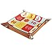 Produktbild Faltbare Würfelspiele Tablett Leder Quadratische Schmucktabletts und Uhr, Schlüssel, Münze, Süßigkeiten Aufbewahrungsbox Retro Adventskalender