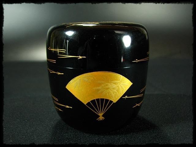 Amazon.co.jp: 扇面 金蒔絵 利休棗 輪島 塗師 荒井 喜峰茶道具