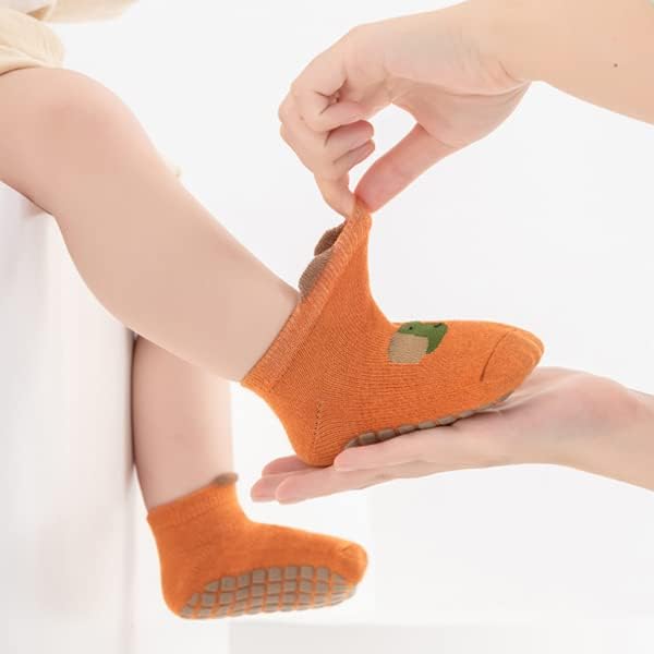 Kisgyst 6 Pairs Non Slip Toddler Socks Baby Boys Girls Cartoon Floor Girps Ankle Socks For 6-24 Months Infant Little Kids - Image 6