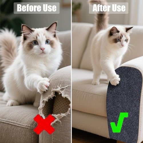 TXXATX Kratzmatte Selbstklebend 240x40 cm Katzen Kratzbrett Dunkelgrau Kratzmatte Katze Kratzwand Kratzteppich für DIY Kratzbretter Katze Katzenturm Möbel Sofa Wand