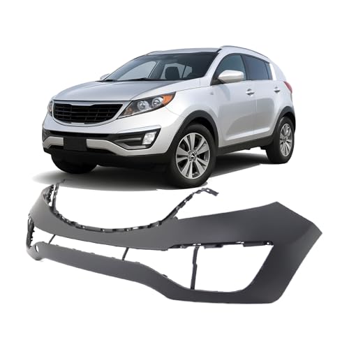 Image of FitParts Compatible with Kia Sportage 2011-2016 Front Bumper Cover | Primed, With Fog Light Holes, Ready to Paint, OEM 865113W000, KI1000152