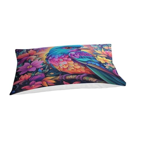 Housse de couette ado imprimé 3D Sparrow en microfibre zippée