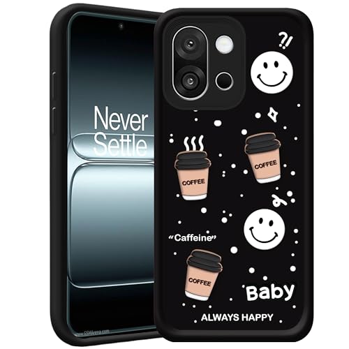 Image of amazon basics Back Case Cover Compatible for OnePlus 13s | Cute Fun Cartoon 3D Ball | Coffee Silicone Case | Camera Protection | Body Protection | Shock Proof | Color Black
