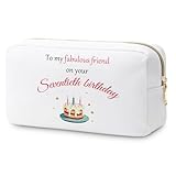 70th Birthday Gifts for Women Makeup Bag 70 Year Old Birthday Gifts for Mom Wife Auntie Grandma Best Friend Turning 70 Gifts Seventies Theme Birthday Party Cosmetic Bags 70th Anniversary Travel Pouch