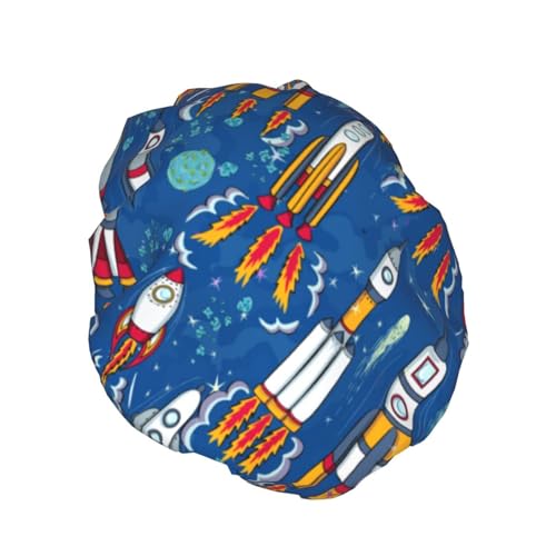 Bonnet de douche réutilisable pour préserver le brushing motif planètes - 3