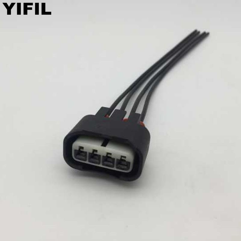 10pcs/lot 4 Pin/Way High-Voltage Ignition Coil Plug Connector with Pigtail for Toyota Lexus HS250h Camry Corolla Rav4 Highlander - (Color Name: Wire Color Random)