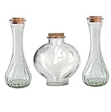 CHENGXINWENHUA Unity Sand Ceremony Set for Wedding Handmade Decorative Jars (no Sand)