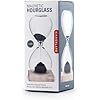 Kikkerland Magnetic Hourglass Timer Elegant, Relaxing Decor for Home & Office 1 Minute Timekeeper with Hidden Magnet & Wooden Base