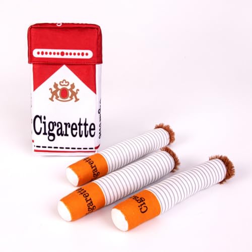 MooGlamor Brinquedo de cigarro para cães com 3 peças de cigarros risos e pacote para esconder comida