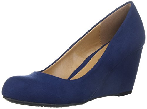 Chinese Laundry womens Nima Wedge Pump, navy super suede, 8.5 M US