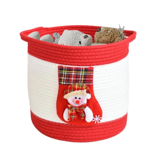 Cesta tejida de Navidad perfecta para regalos y dulces 8