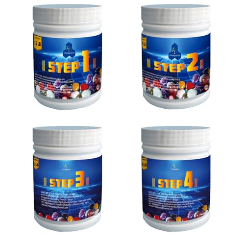 4 LBS Rock Tumbler Grit Set 4 Step Tumbling Media Coarse/Medium/Pre-Polished/Final Polish Silicone Carbide Polisher Grit for Any Rock Tumbler Stone Polisher