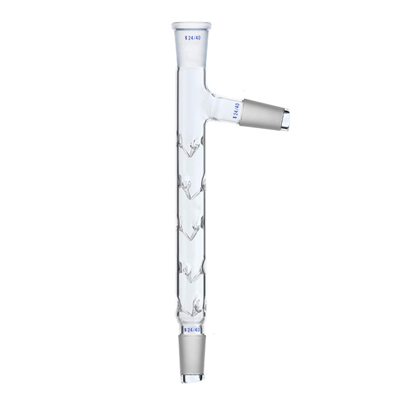 200mm,24/40,Glass Vigreux Distilling Column W/Side Arm,Lab Distillation Adapte