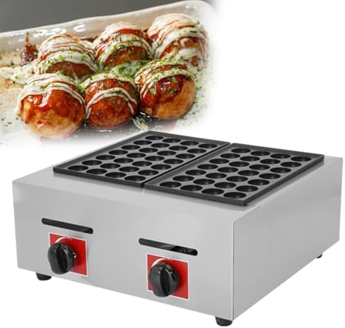 Mini Muffin Maker & Gas Poffertjes Machine - Versatile Dutch Pancake & Takoyaki Grill for Octopus Balls, Waffles & Muffins - Ideal for Home Baking & Easy Cooking!