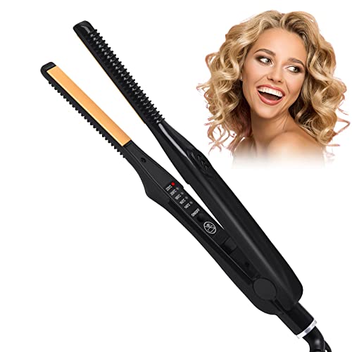 Yitrust Mini Flat Iron 1/2 Inch,Pencil Flat Iron for Edges, Hair Straightener with 5 Temp Setting, Dual Voltage, Auto Shut Off, 15s Fast Heat up Small Flat Irons for Hair Styling