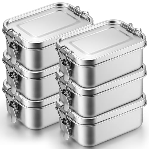 Umigy 6 Pcs Stainless Steel Bento Lunch Box Set