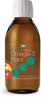 Nature's Way NutraVege Omega-3 Plant Based Liquid Supplement- Vegeterian, Vegan- Strawberry + Orange