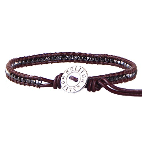 KELITCH Agate Pyrite Beaded Friendship Bracelets Wrap Bracelet Woven Braided Bracelets New2