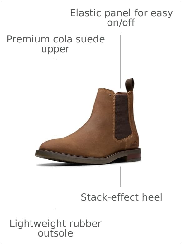 Image of Clarks Men's Jaxen Easy Chelsea Boots