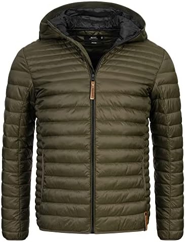 Indicode Heren Bowers Quilted Jacket | Gewatteerd jack in donsjackstijl Orangeade S