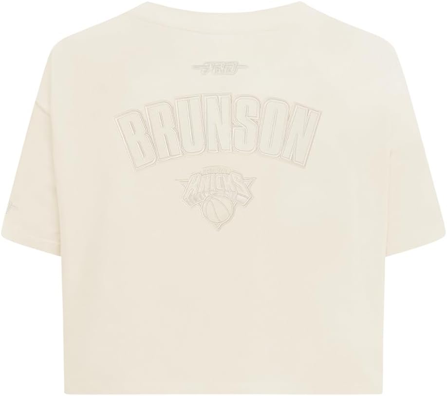 Pro Standard NBA Womens Womens NBA New York Knicks Neutrals Player Cotton Short Sleeve Boxy Tee - Image 2