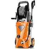 4200 PSI Electric Pressure Washer with 33FT Pressure Hose 2.8 GPM Power Washer with 4 Nozzle and Foam Cannon, Powerwashers for Home, Car Washing, Fence Cleaning, Patio, Orange1