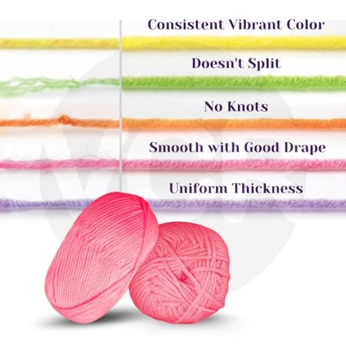 Image of VCR Magenta Pink Yarn, 100 Grams Hank, 190 Meters Length, Acrylic Ball for Crochet and Knitting, Soft Crosia Threads, Pack of 1 Yarn, Suitable for DIY Crafts