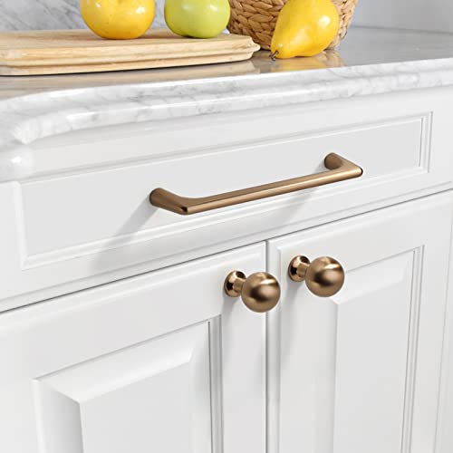 Image of Asidrama 10 Pack 3.75 Inch(96mm) Champagne Bronze Cabinet Pulls Cabinet Handles Cupboard Handles Kitchen Cabinet Hardware for Cupboard Drawer Pulls