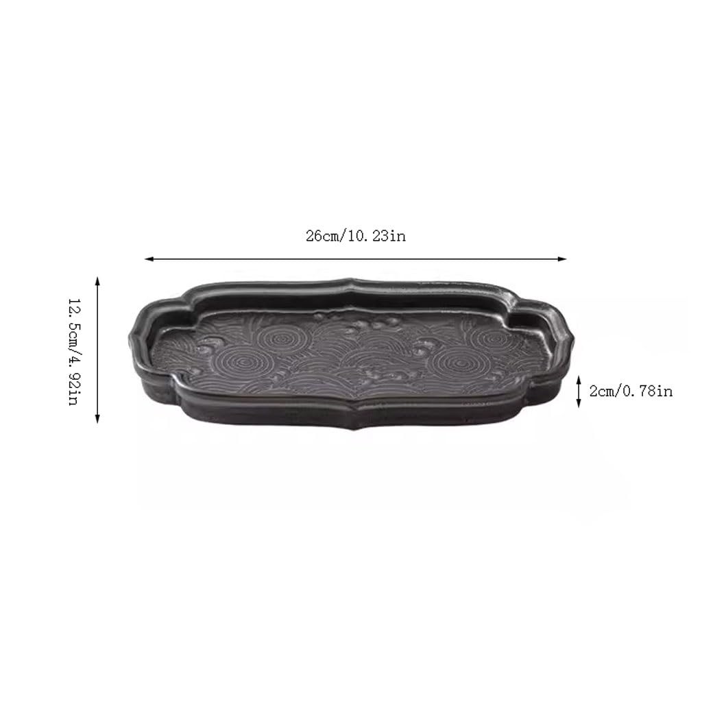 Ciotole per Snack Piatto Cinese Rettangolare in Ceramica in Stile Cinese for Il tè pomeridiano, Snack for Hotel, stoviglie for la casa Ciotole per Snack e Salse (Color : B)