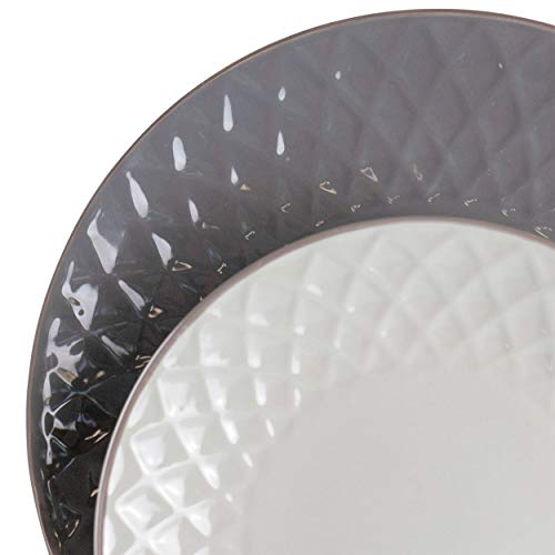 Elama TAHITIAN DIAMOND Round Tahitian Stoneware Collection Dinnerware Dish Set thumb #11