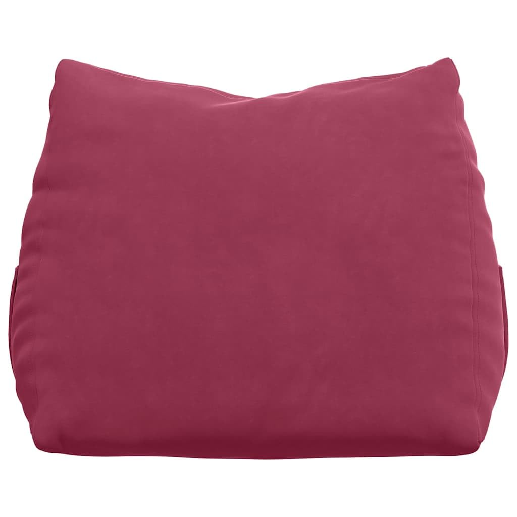 Poduszka na oparcie w kolorze czerwonego wina ze sztruksu, 60 x 20 x 50 cm, ergonomiczna poduszka do czytania, na sofę, do biura i łóżka, ze zdejmowaną poszewką, oddychająca i wszechstronna
