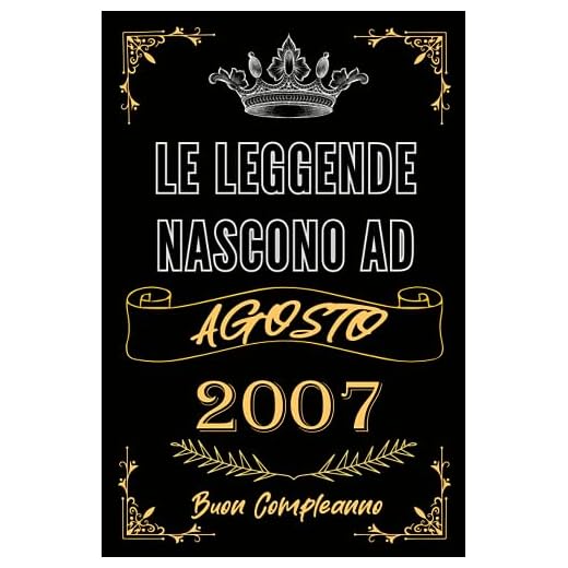 Le leggende Nascono Ad Agosto 2007: Idea Regalo di compleanno 16 anni originale per ragazze e ragazzi / Quaderno a righe"