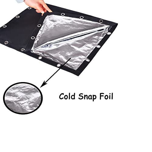 Outdoor Backflow Preventer Insulation Cover Insulated Pouch For Winter Pipe Freeze Protection Sprinkler Valves In Snow Or Sun Exposure, Waterproof Sprinkler Valve System Cover (21"W X 16"H，Black) #TOP3