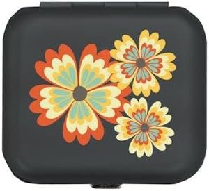 Light Weight Metal Divided Pill Box Pillbox Case New Hinged - Urban Chic Floral Bliss by Wellspring Gifts