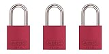 ABUS Red 72/30 Lockout Tagout Safety Padlock with 1