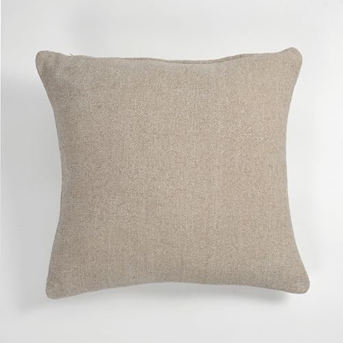 Image of SASHAA WORLD Natural Chenille Cushion Cover | Decorative Pillow Case | Elegant Solid Design, Soft & Durable | Ideal for Living Room, Bedroom & Home Decor| 45X45 Cm