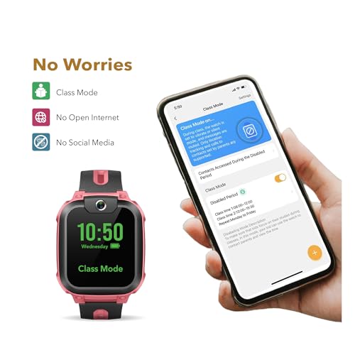 Image of imoo Phone Watch Z1 - Smart Watch with GPS Tracker, 4G Video & Voice Calls, Advanced Parental Controls, Durable Quality with IPX8 Water Resistance, SOS, for Kids (Grapefruit Red)
