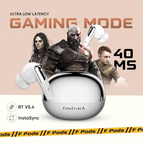 Image of Fastrack Fpods FZ500 Pro |BT V5.4 |ANC Up to 30db|50 Hrs Play Time |Quad mic ENC | Low Latency Gaming Mode - 40ms|10mm Bass Drivers|3C NitroFast Charge -200 Mins in 10 Mins |IPX4 Rating