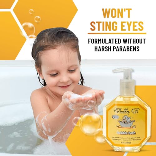 Image of Bella B Gift Set - Includes Bella B Cradle Cap Shampoo 8 oz and Bubble Bath 8 oz - Baby Shampoo For Healthy Scalp - Natural Bubble Bath - Made With Organic Ingredients