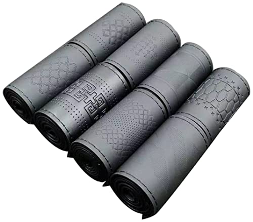 Prusty's Pure Micro Fibre Leather Stitching Steering Wheel Cover for Car -Pack of 1