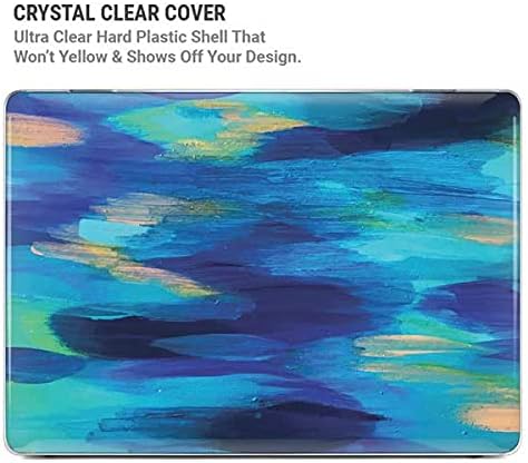 Skinit Case + Skin Compatible with MacBook Air 13in M1 (2021) - Bouffants and Broken Hearts Ocean Blue Brush Stroke Design