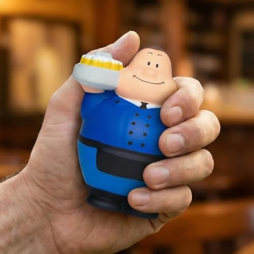 SQUEEZIES® Herr Bert® Köbes Bert - Knautschfigur zum Stressabbau - Stressball Anti-Stress Beschäftigung Stressbewältigung - Geschenk Arbeit Kollegen Mitarbeiter Kunden Freunde