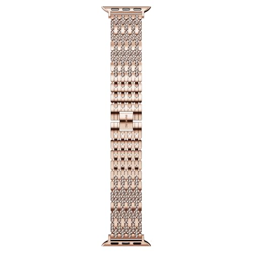 Image of Swarovski Sparkling princess strap, For Apple Watch 40mm & 41mm, Rose gold tone, Rose gold-tone finish