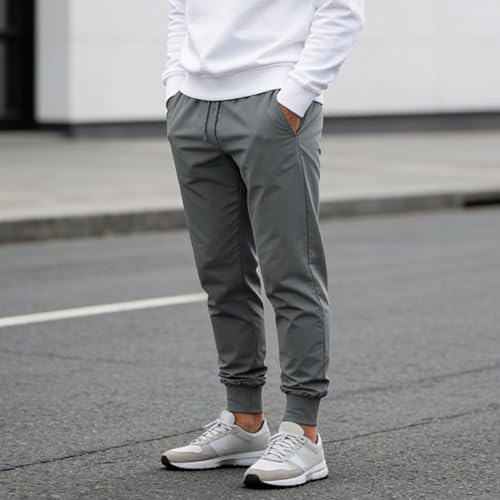 Jogging extensible homme léger avec fermeture éclair