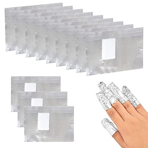 100 Pièces Feuilles d'aluminium pour retirer le vernis à ongles,Papillotes Ongles d'aluminium pour Vernis à Ongles en gel et aluminium Paquet Papillotes Ongles d'aluminium