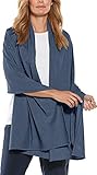 Coolibar UPF 50+ Women's Sanibel Everyday Beach Shawl - Sun Protective (One Size- Denim Blue...