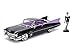 Jada Toys 253255006 DC Comics Bombshell 1959 Cadillac Voiture Jouet de Die-cast Portes, Coffre et Capot ouvrables avec Figurine Catwoman Échelle 1:24 Noir/Violet