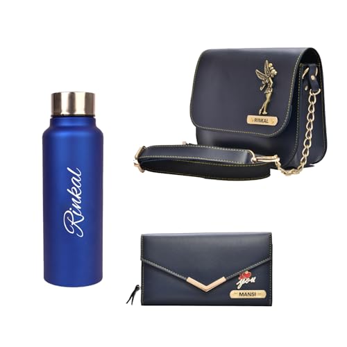 Image of YOUR GIFT STUDIO Customized Women Gift Set | Personalized Ladies Purse, Sling Bag Gift Set | Birthday Gift Set for Ladies | Anniversary Gift for Women