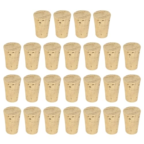MECCANIXITY Tapered Cork, 14.3x10.7x19mm Natural Wooden Leakproof Soft Cork Stoppers for Wine Beer Bottle Crafts Corks Plug Replacement Laboratory Supplies, Light Wood Color, Pack of 36